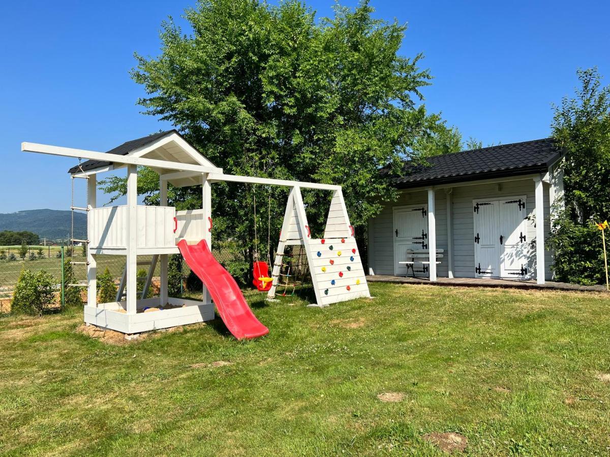 Babiogorska Perelka W Skandynawskim Stylu Z Sauna I Kominkiem Jordanow Exterior foto
